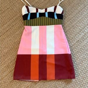 Colorful Striped Mini Dress